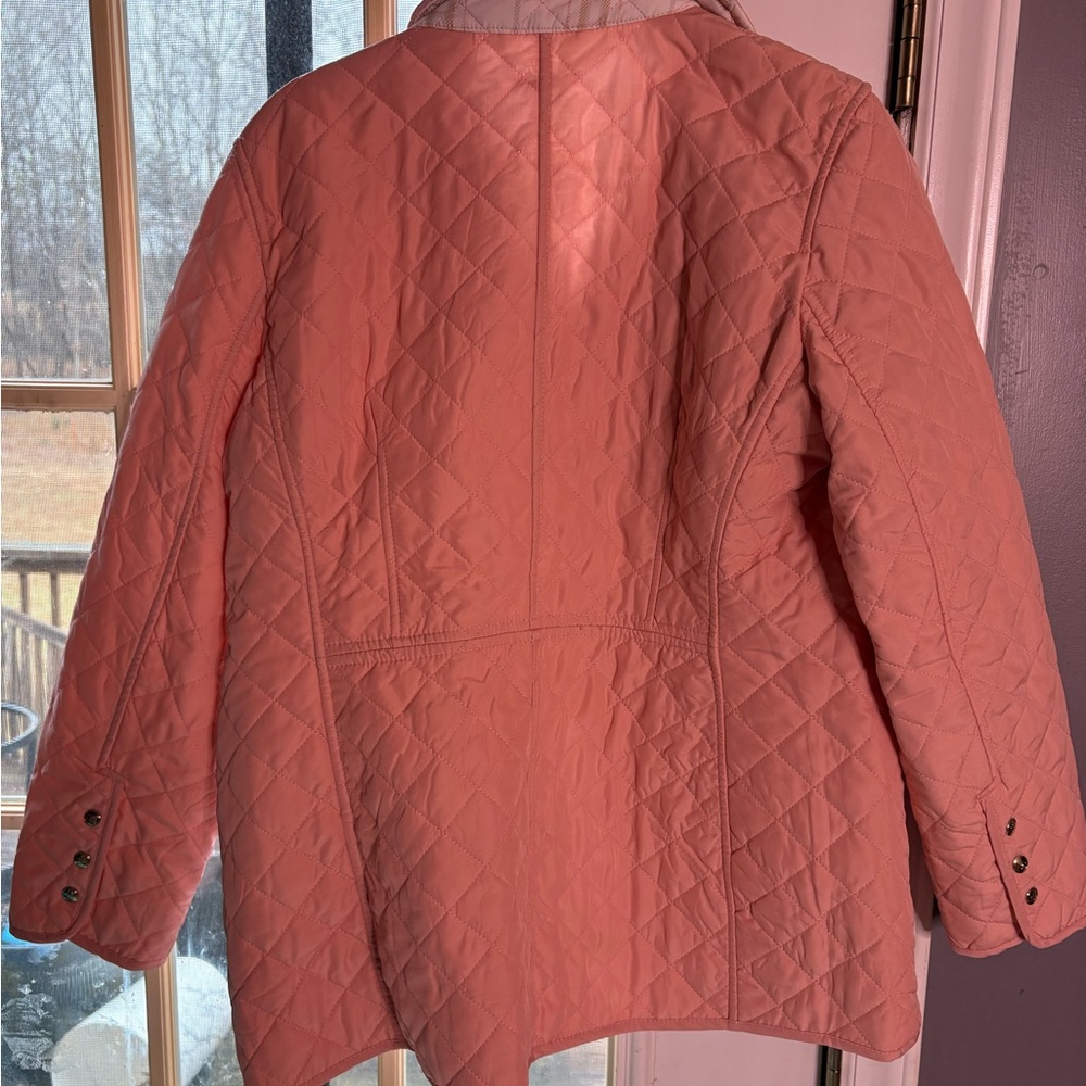 Chico's Coral Quilted Puffer Jacket - Picture 3 of 3